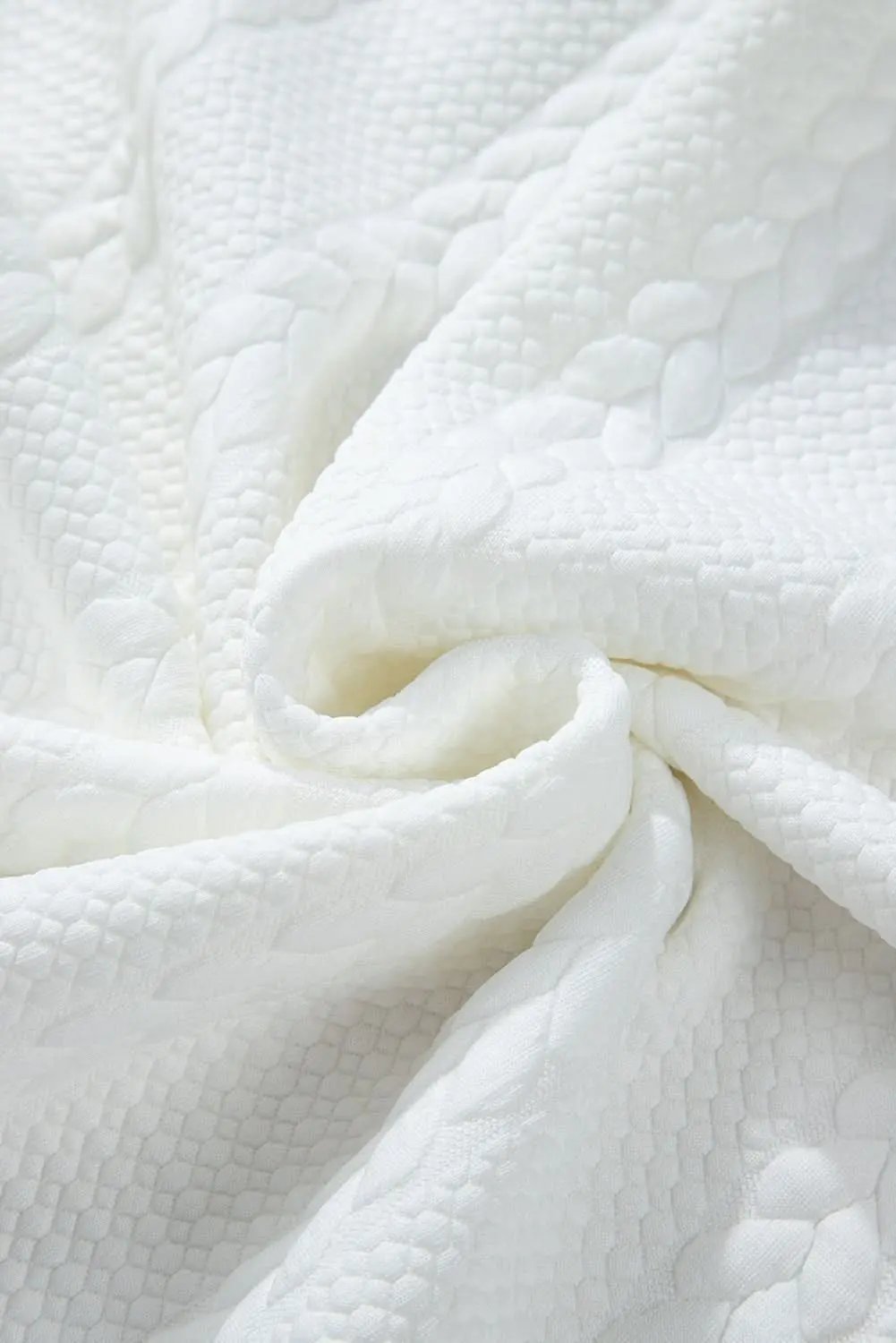 Chic white cable knit plus size top - Love Salve